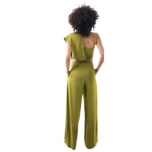 Conjunto Hana Khalil Linho Verde Oliva
