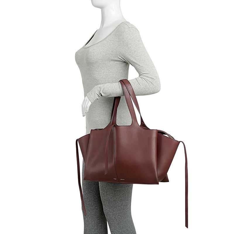 Bolsa-Celine-Tote-Couro-Vinho