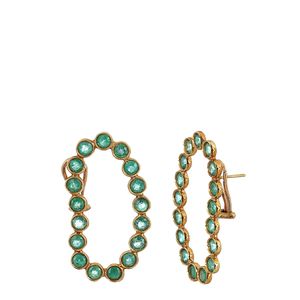 Brinco Ana Khouri Lourdes Ouro 18k e Esmeraldas