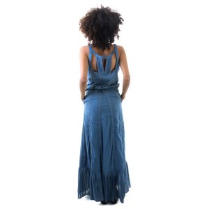 Vestido Cris Barros Longo Azul e Taxas