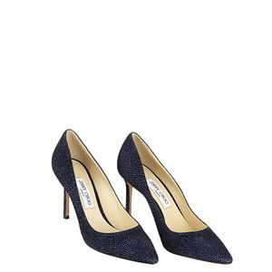 Scarpin Jimmy Choo Camurça Preto e Azul
