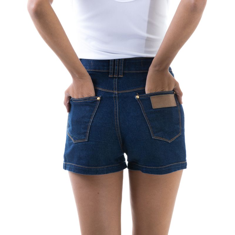 Short-Jeans-Cintura-Alta-Azul-Escuro