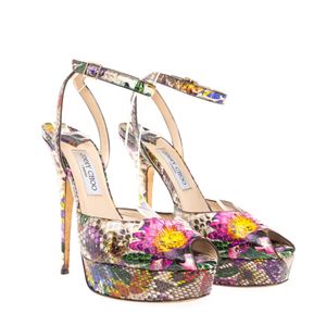 Sandália Jimmy Choo Couro Exótico Floral