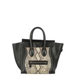 Bolsa-Celine-Luggage-Couro-Preto-e-Python