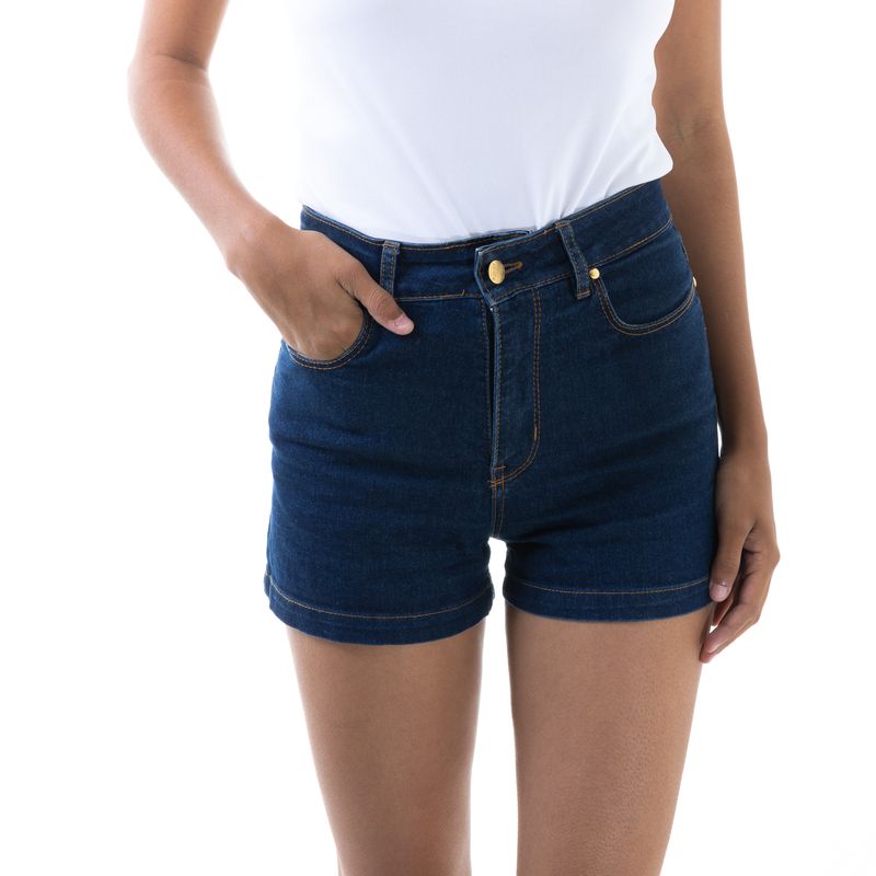 Short-Jeans-Cintura-Alta-Azul-Escuro