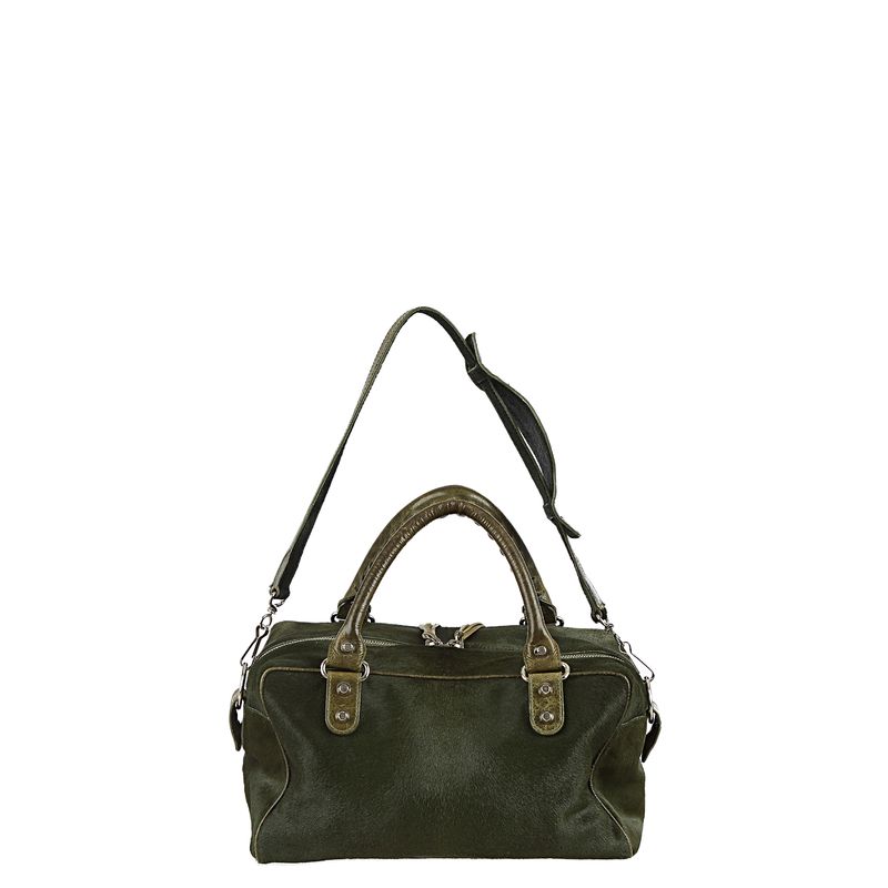 Bolsa-Balenciaga-Twiggy-Pelo-e-Couro-Verde