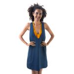 Vestido-Paula-Raia-Azul-com-Body-Camurca-Mostarda