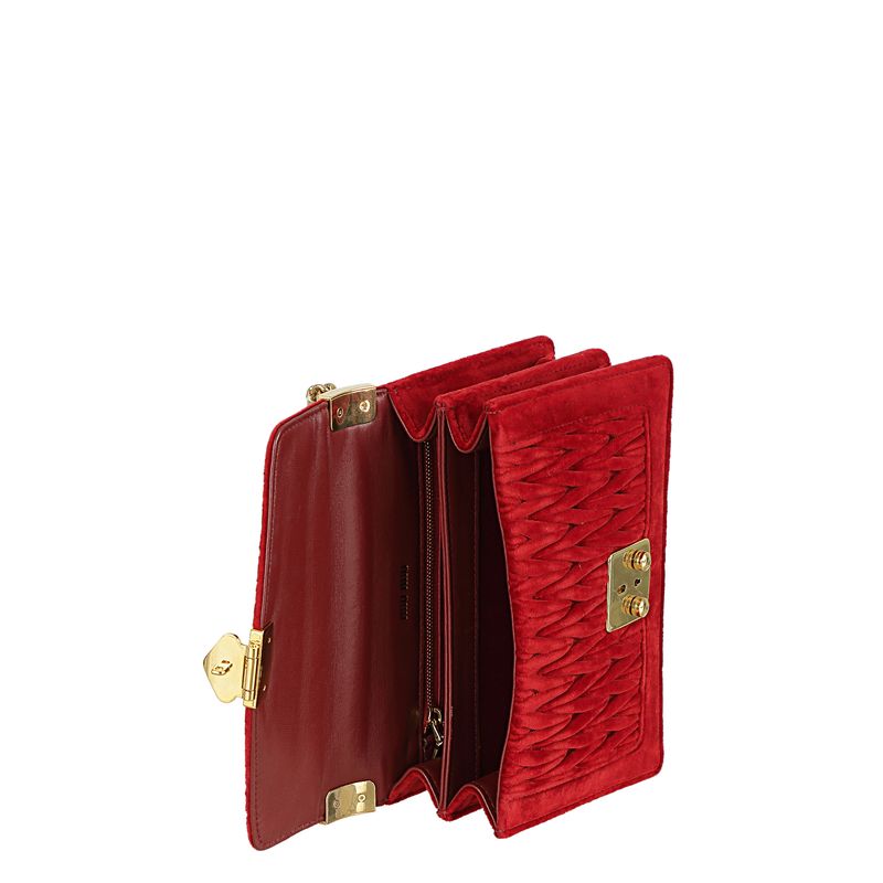 Bolsa-Miu-Miu-Matelasse-Veludo-Vermelha