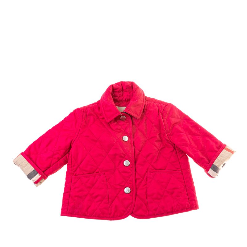 Casaco-Burberry-Infantil-Matelasse-Rosa-Pink