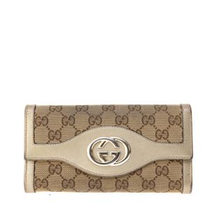 Carteira Gucci Longa GG Supreme Bege