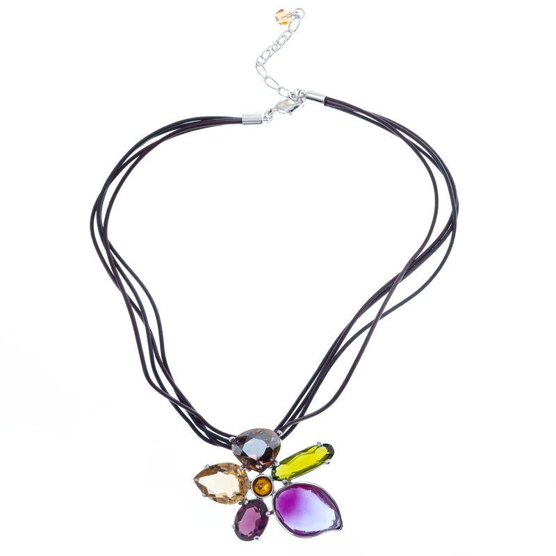Colar-Swarovski-Flor-Cristais-Coloridos