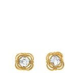 Brinco-Swarovski-Dourado-Com-Cristal-Quadrado-ao-Centro