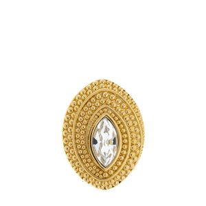 Broche Swarovski Oval com Cristal ao Centro