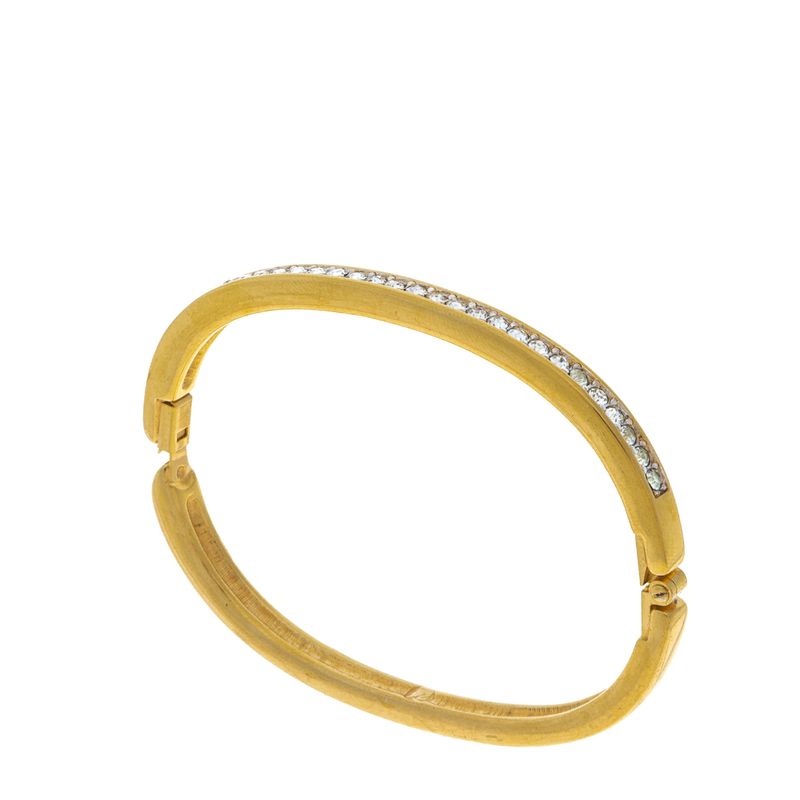 Bracelete-Swarovski-Fino-Oval-Dourado-com-Cristais