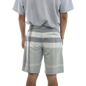Bermuda Burberry Nylon Quadriculado Cinza