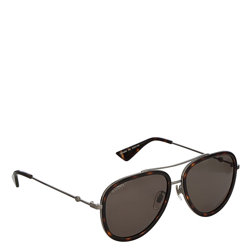 Oculos-Gucci-Acetato-Marrom-Metal-Prateado