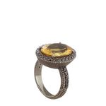 Anel-Carla-Amorim-Ouro-Preto-em-Ouro-Negro-Diamante-Negro-e-Berilo