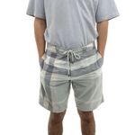 Bermuda-Burberry-Nylon-Quadriculado-Cinza