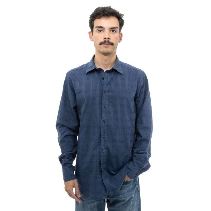 Camisa-Burberry-Xadrez-Azul
