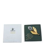 Broche-Swarovski-Tulipa-Dourado-com-Cristal