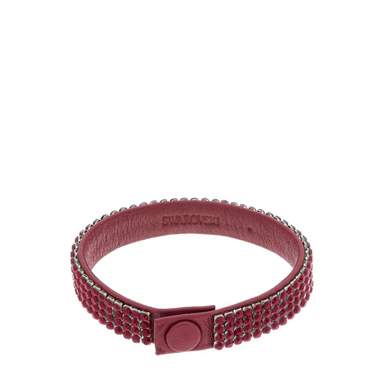 Pulseira-Swarovski-Cristais-e-Couro-Vermelho