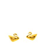 Brinco-Swarovski-Cisne-Dourado-com-Cristais