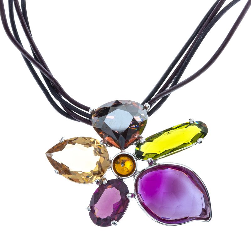 Colar-Swarovski-Flor-Cristais-Coloridos