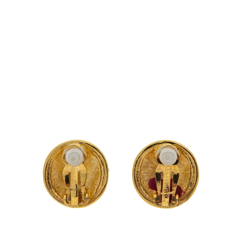 Brinco-de-Pressao-Swarovski-Redondo-Medio-Dourado-e-Cristais