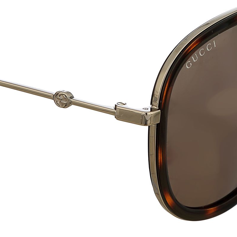 Oculos-Gucci-Acetato-Marrom-Metal-Prateado