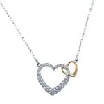 Colar-Swarovski-Coracao-de-Cristais-e-Mini-Coracao-Dourado
