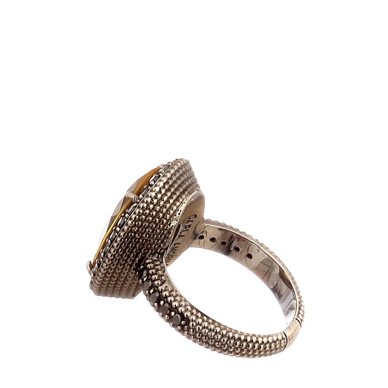 Anel-Carla-Amorim-Ouro-Preto-em-Ouro-Negro-Diamante-Negro-e-Berilo