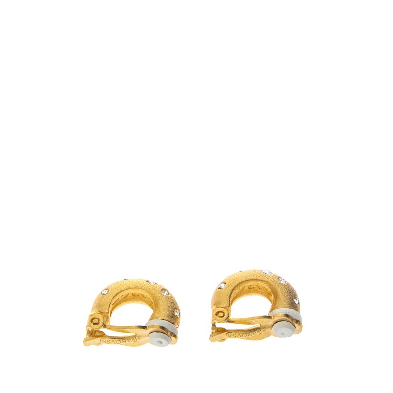 Brinco-de-Pressao-Swarovski-Argola-Dourado-Fosco-com-Cristais