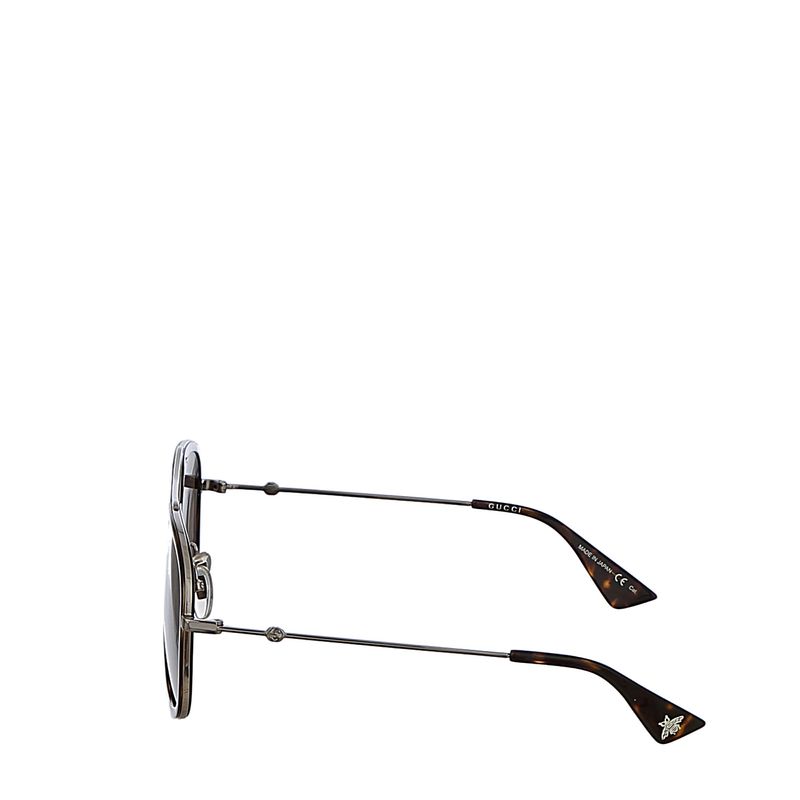 Oculos-Gucci-Acetato-Marrom-Metal-Prateado