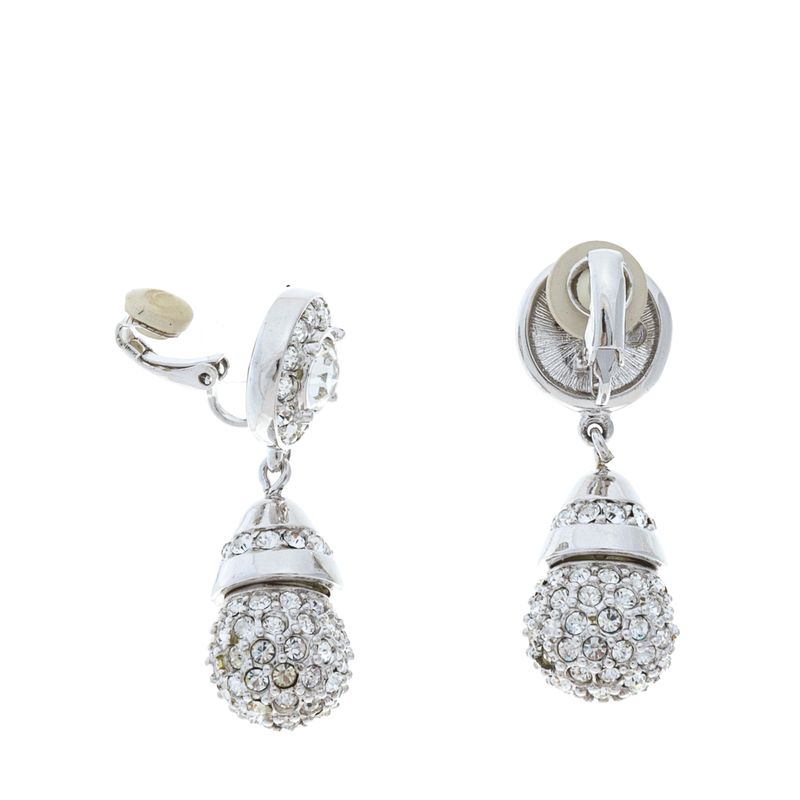 Brinco-de-Pressao-Swarovski-Pendente-Prateado-e-Cristais