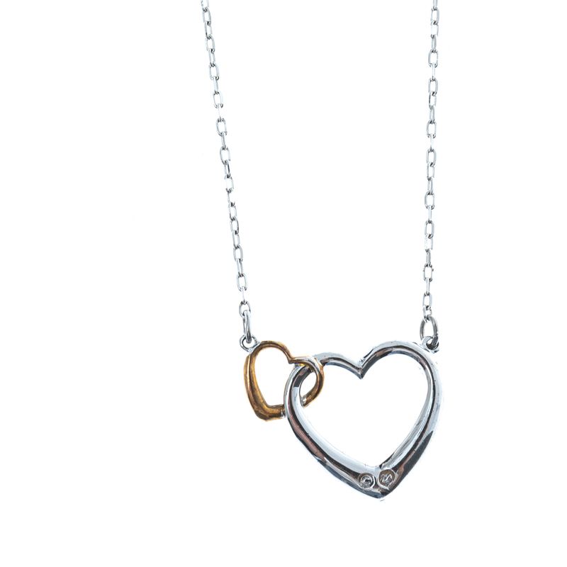 Colar-Swarovski-Coracao-de-Cristais-e-Mini-Coracao-Dourado