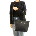 Bolsa-Coach-Tote-Saffiano-Preto