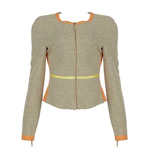 Blazer Lilly Sarti Tecido Trançado Bege