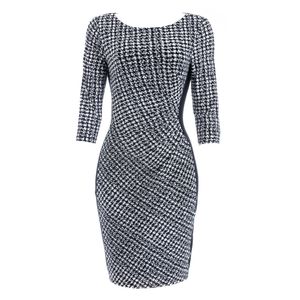 Vestido Ralph Lauren Pied de Poule Branco e Preto