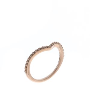 Anel Pandora Chevron em Contas Rose
