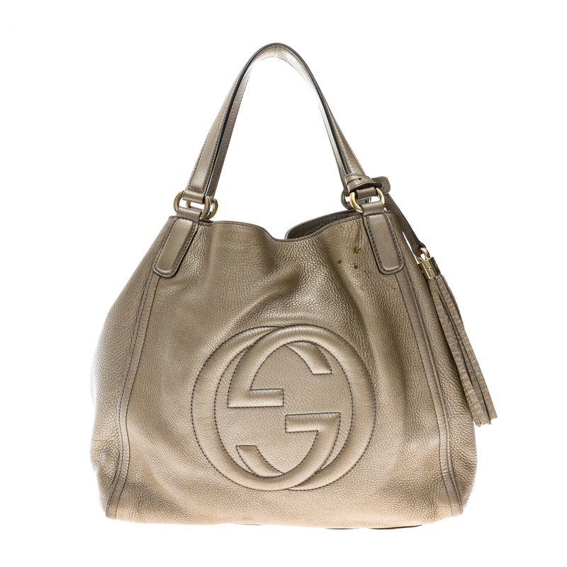 Bolsa-Gucci-Soho-Shoulder-Media-Couro-Dourado