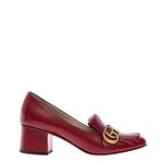 Sapato-Mocassim-Gucci-GG-Franja-Vermelho