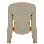 Blazer-Lilly-Sarti-Tecido-Trancado-Bege