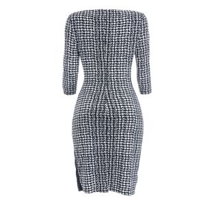 Vestido Ralph Lauren Pied de Poule Branco e Preto