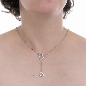 Colar Tiffany & Co Elsa Peretti Open Heart Prata
