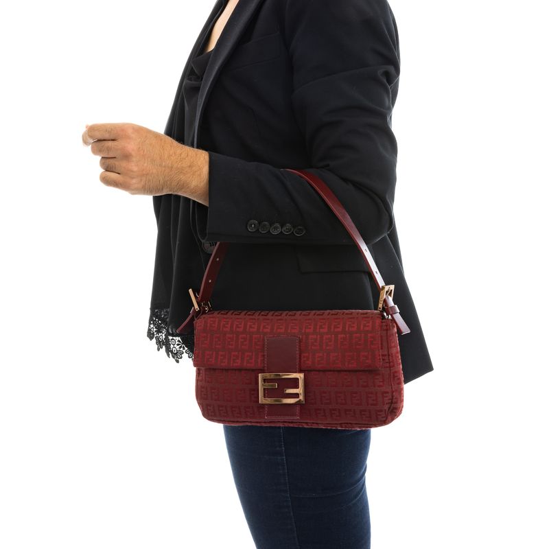 Bolsa-Fendi-Baghette-Zucchino-Vinho