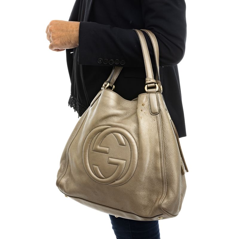 Bolsa-Gucci-Soho-Shoulder-Media-Couro-Dourado