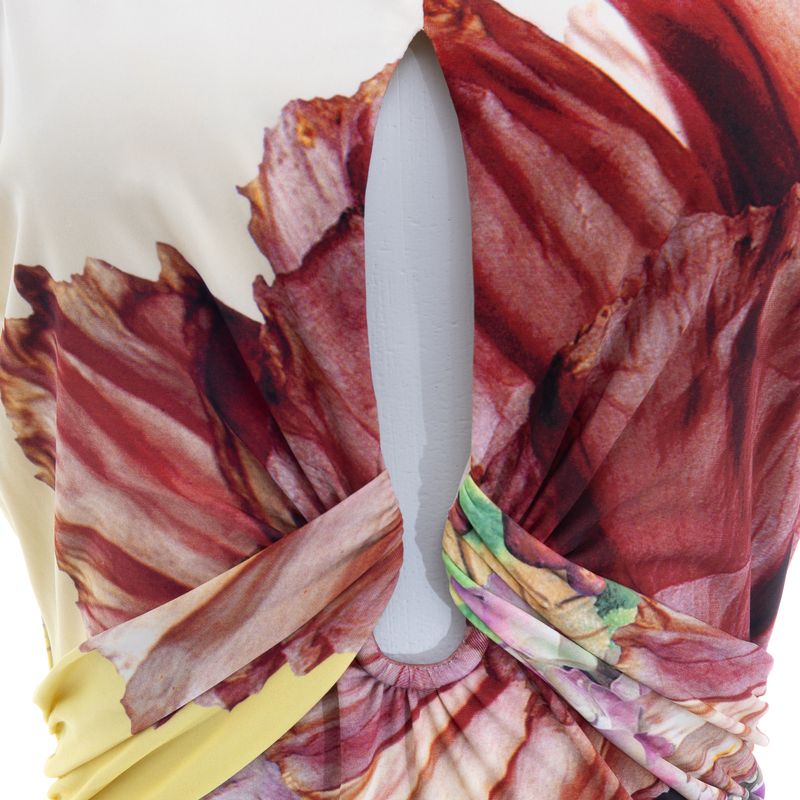 Vestido-Roberto-Cavalli-Floral-Amarelo-e-Vermelho