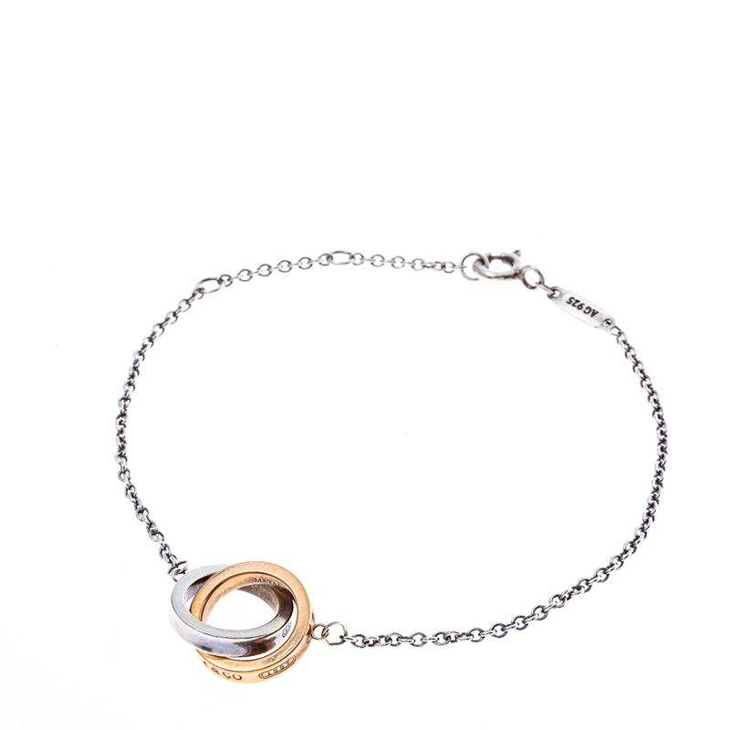 Pulseira-Tiffany---Co-Interlocking-Circles-Prata-e-Rose