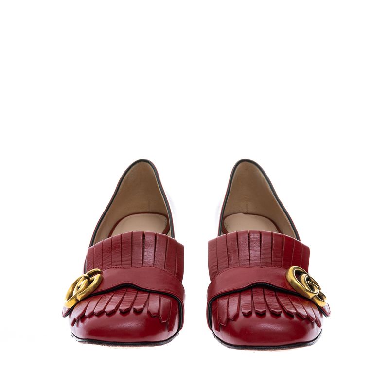 Sapato-Mocassim-Gucci-GG-Franja-Vermelho