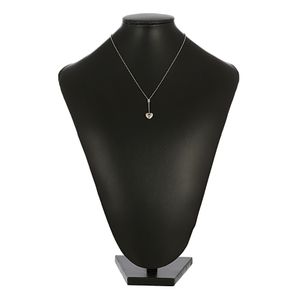 Colar Ouro Branco Pingente Coração